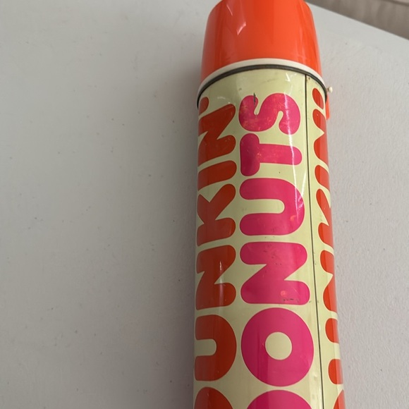 Vintage 80s Dunkin Donuts 13” Metal Thermos - Picture 6 of 12